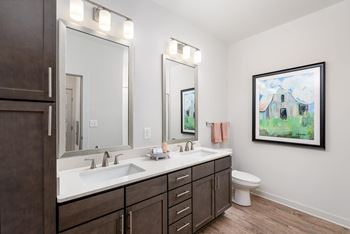 Dual master bath vanities*
